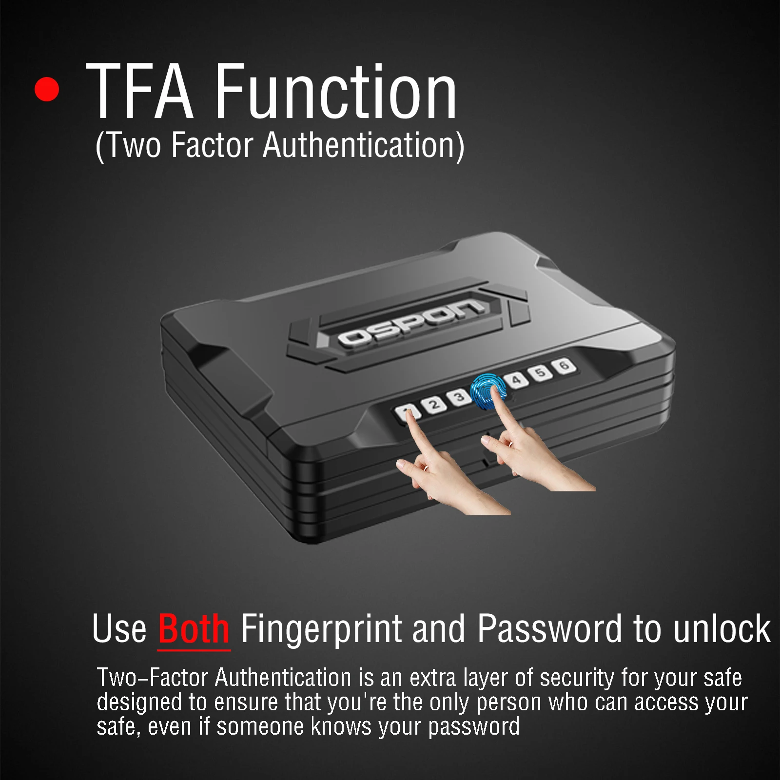 Quick-Access Pistol Gun Safe para vários revólveres e munições, Biometric Fingerprint Lock, Auto-Open Lid Safety Device, Novo