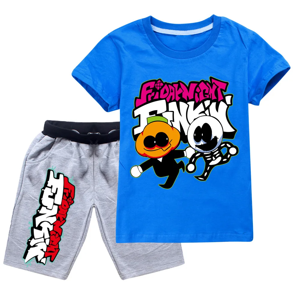 

New Game Friday Night Funkin Children's Sets Tees Clothing TKids T-shirt Baby Boys T Shirt+Shorts Harajuku Girls Tshirts Suits