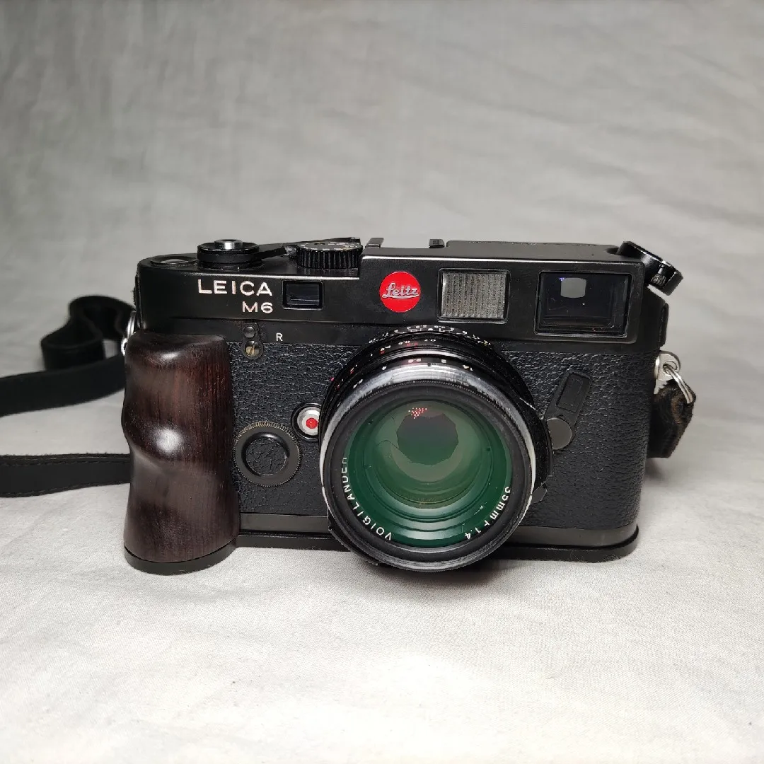 New ultra-light ebony wooden L Type Bracket Tripod Ball head Plate Base Grip Handle For leica M6 M7 MP Camera accessories