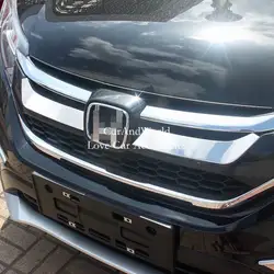 For Honda CRV CR-V 2015 2016 Stainless Steel Front Grid Grille Frame Trims Bumper Refit Cover Car Moulding Garnish Accessories