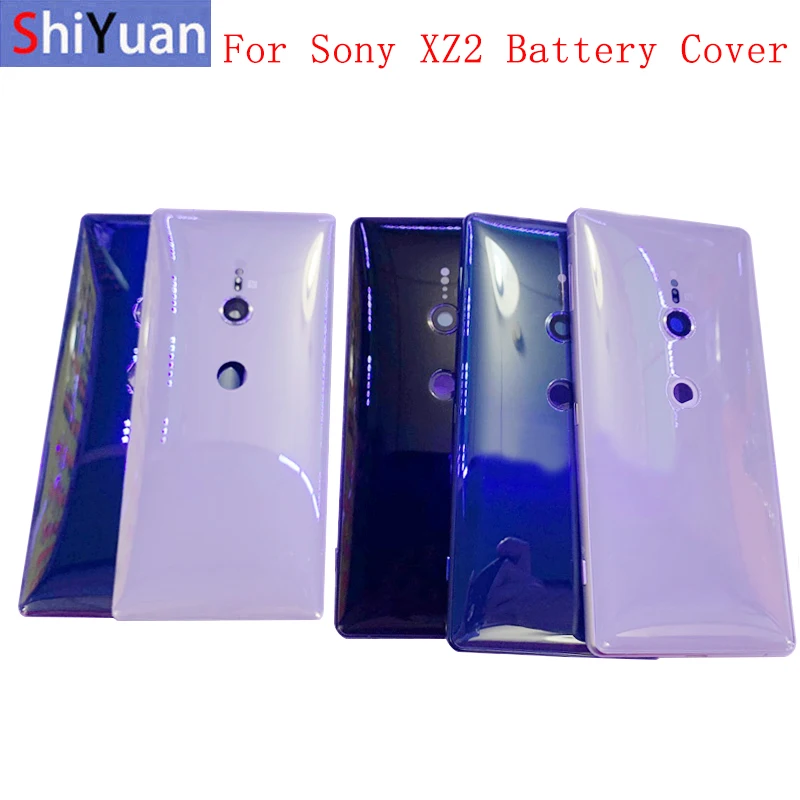 Battery Cover Back Glass Panel Rear Door Housing Case For Sony Xperia XZ2 Back Battery Cover with Rear Camera Frame Lens