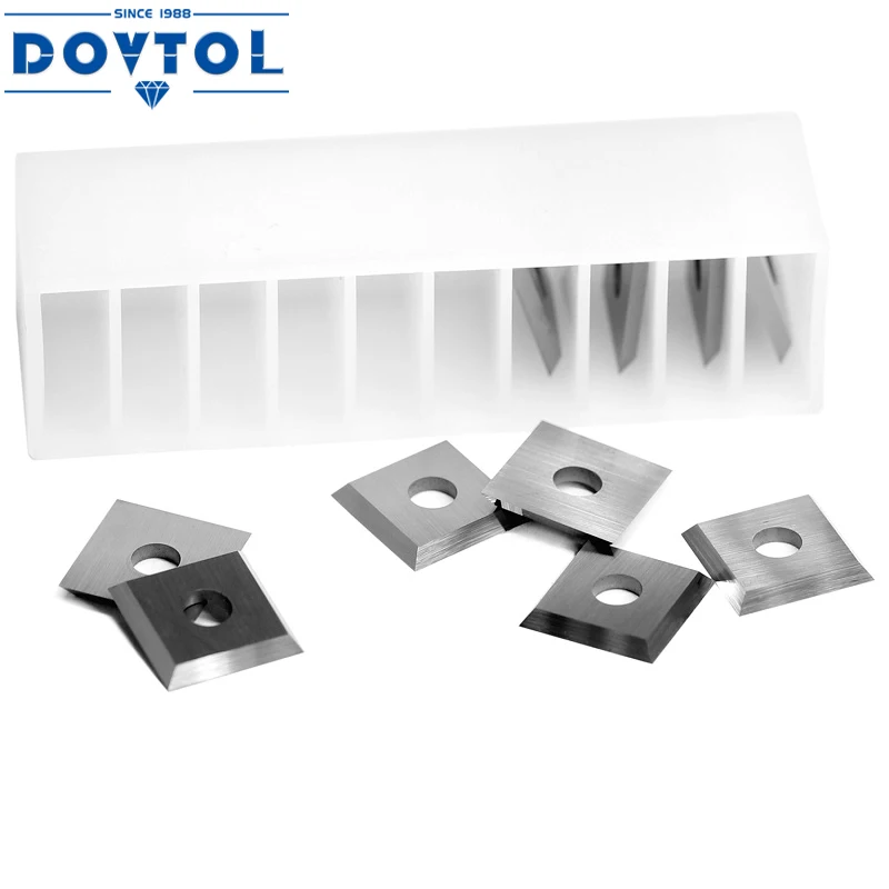 10x10x2.2mm Square Tungsten Carbide Inserts Blades Replacement Cutters for Woodworking Spiral Helical Planer Head 10pc