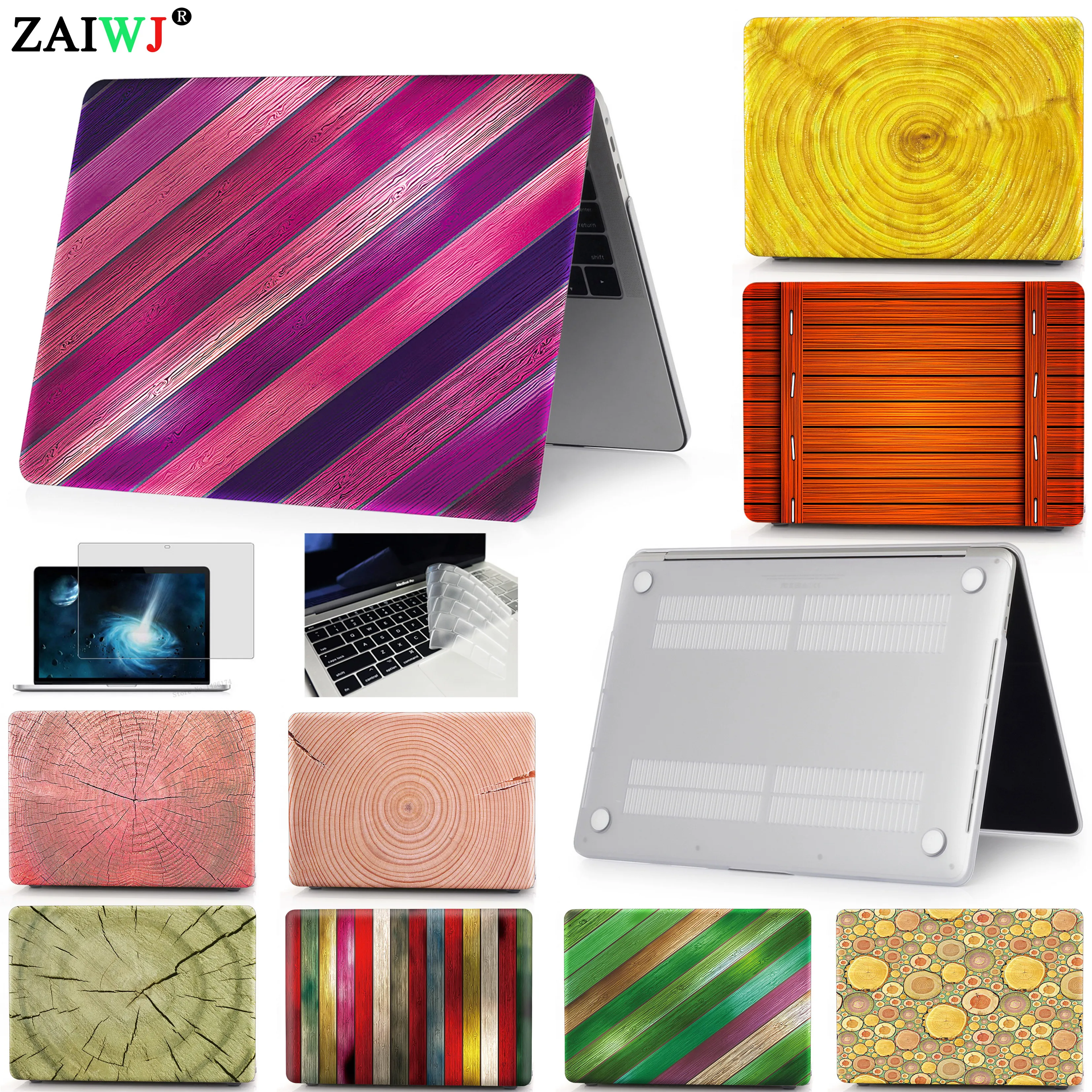 

New 2022 Hot shell Laptop Case For MacBook 2023 Air Pro M2 M1 Retina 11 14 12 16 13 15 13.3 inch with Touch Bar + Keyboard Cover