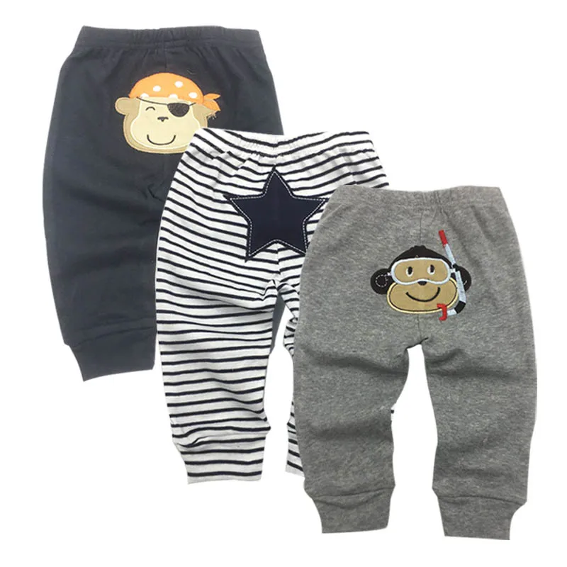 Print Pattern Cotton Baby Trousers Babys Boys Girls 3pcs/lot PP Pants For Sports Baby Harem Pants Kids For Newborn Girl Boy