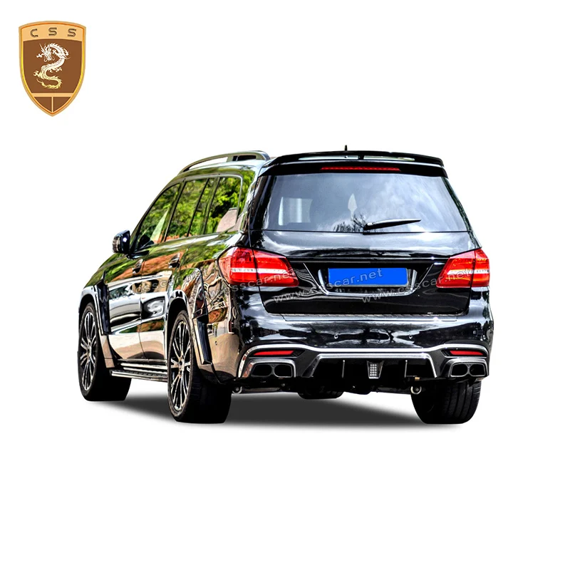 CSSCAR High Quality Carbon Fiber Black BS Style Car Tail Wing Rear Trunk Spoiler Spitter Lip For Mercedes Benz GLS Class Model