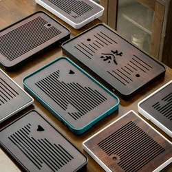 Bamboo tea tray, simple kungfu tea set, small tea tray, dry and wet storage table storage and drain