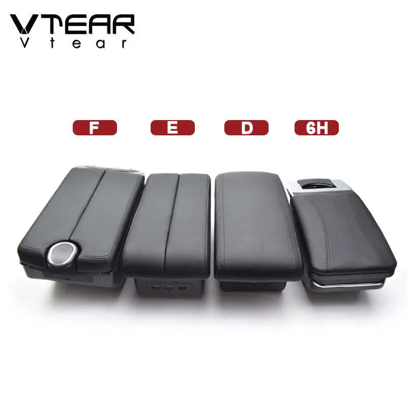 Vtear Car Armrest Box Arm Rest Storage Center Console Container Leather Accessories Interior Decoration For Toyota Avanza 2014