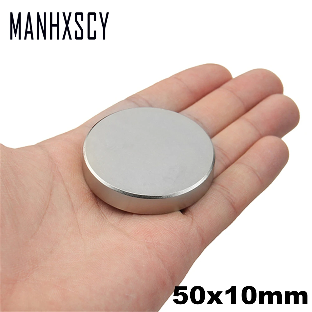 

10pcs Neodymium N35 Dia 50mm X 10mm Strong Magnets Tiny Disc NdFeB Rare Earth For Crafts Models Fridge Sticking magnet 50x10mm