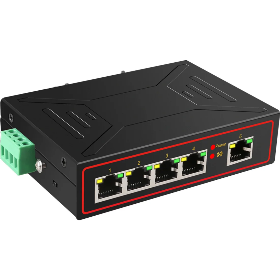 5 Port Industrial Ethernet Fast Switch Network Controller 10/100M TXI173 Support Auto MDI-MDIX Function RJ45