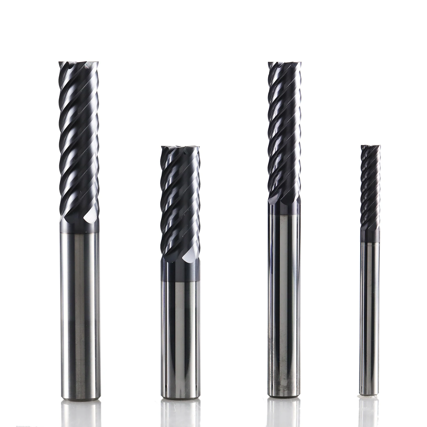 1pc GM-6E GM-6EL series solid carbide 6 flutes flattened end mills with straight shank and long cutting edge