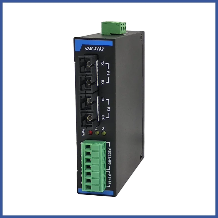 

IDM-3182 Bidirectional 485 Fiber Self-healing Ring Optical Terminals Ring Network RS232/485 Relay Optical Cat in Optical Fiber T