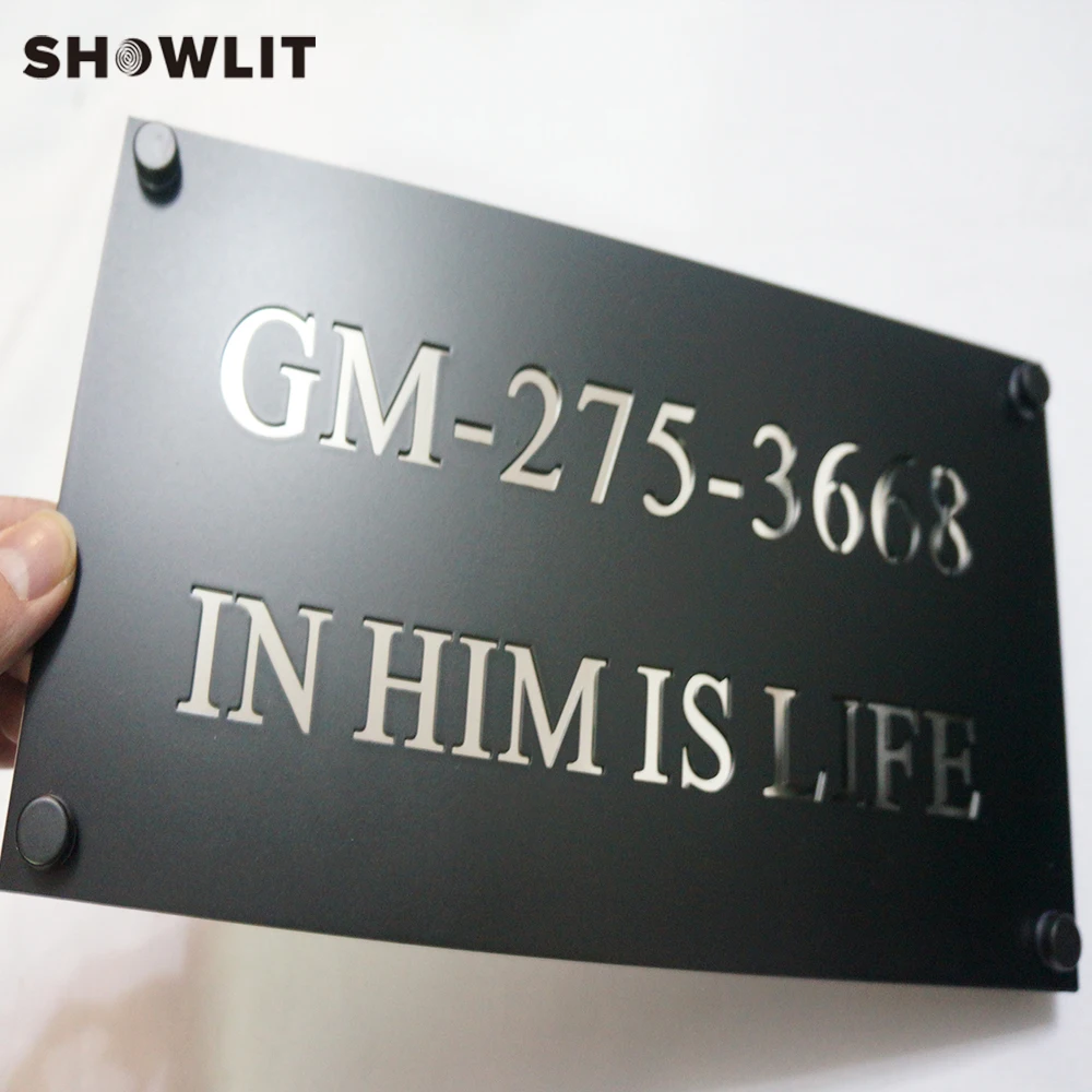 

Outdoor House Sign Custom Made Apartment Door Plate Name and Address Home Plate