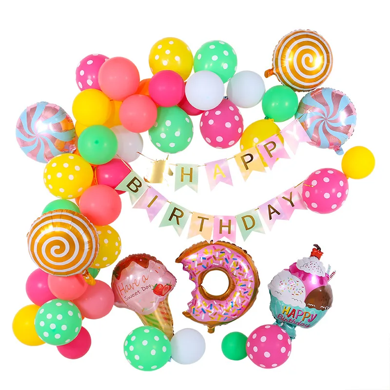 Kit de arco para balões e doces, decorações para festas de aniversário, para meninas, crianças, candelabro, materiais para festa de feliz