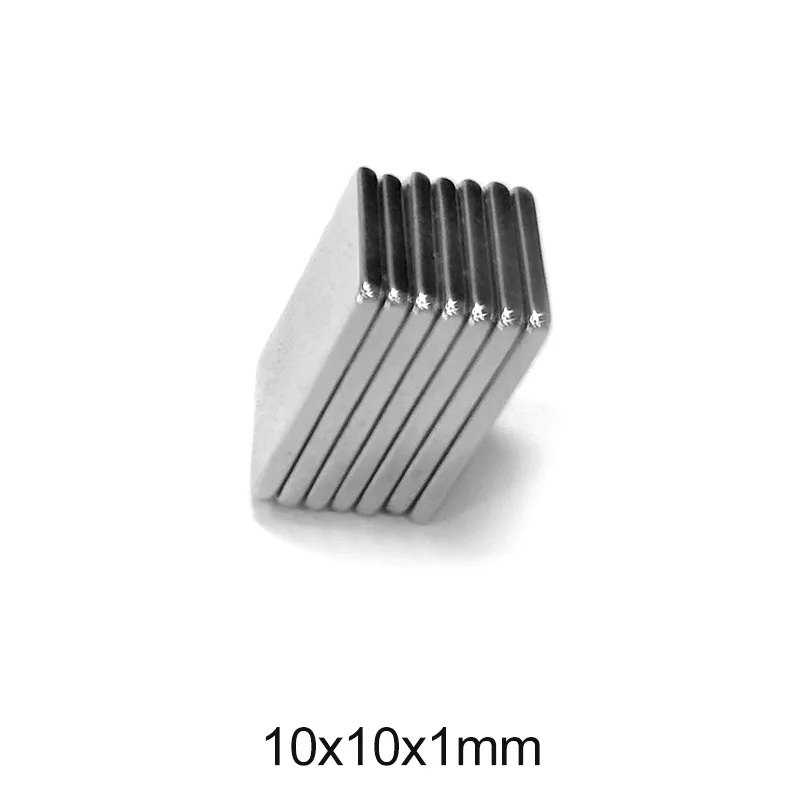 20~500pcs 10x10x1 mm Neodymium Magnet 10mm*1mm thin Powerful NdFeB Magnets 10x10x1mm Block Strong Rare Earth Magnetic 10*10*1