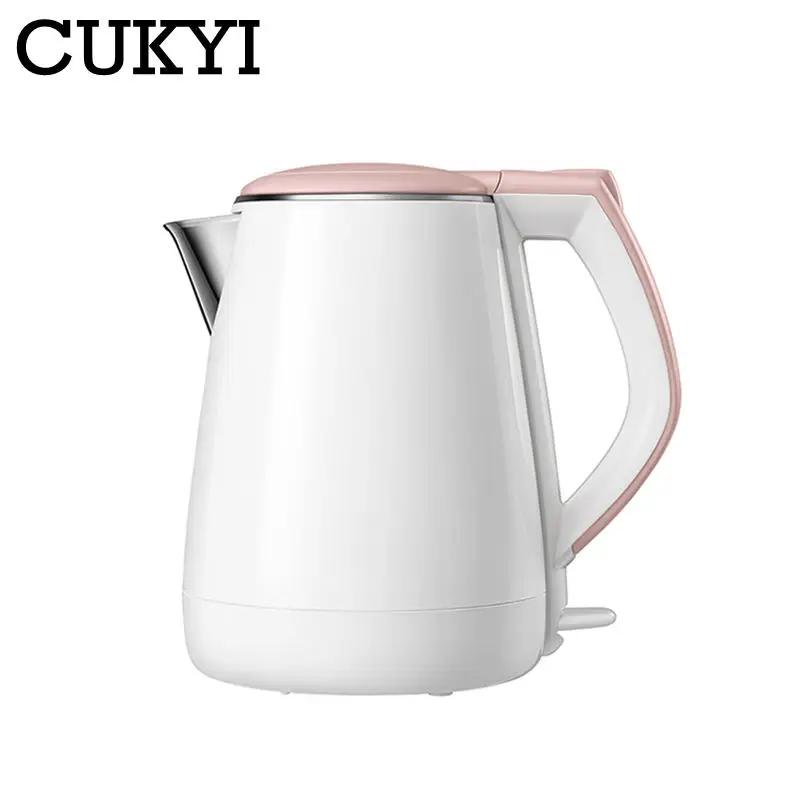 CUKYI Household electric kettle insulation 304 stainless steel  Boil 4 minutes Auto power off  temperature control