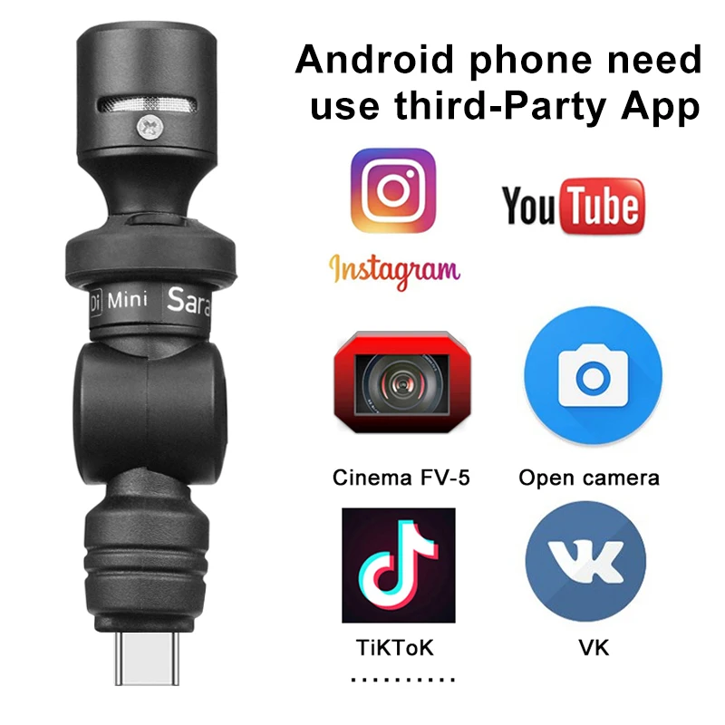 Saramonic Di UC Mini microfono Smart mic con interfaccia Lightning Type C per iPhone Smartphone Android registrazione vocale Vlog Mic