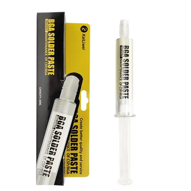 Kailiwei 20ml lead-free Environmentally Friendly CSP/ BGA Solder Paste for Phone PCB BGA Repair Electronics Welding Flux TOOl
