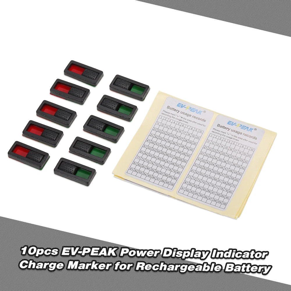 10pcs EV-PEAK GA102 Power Display Indicator Charge Marker Record Sticker for Rechargeable Battery Quadcopter Drone Tools RC Part