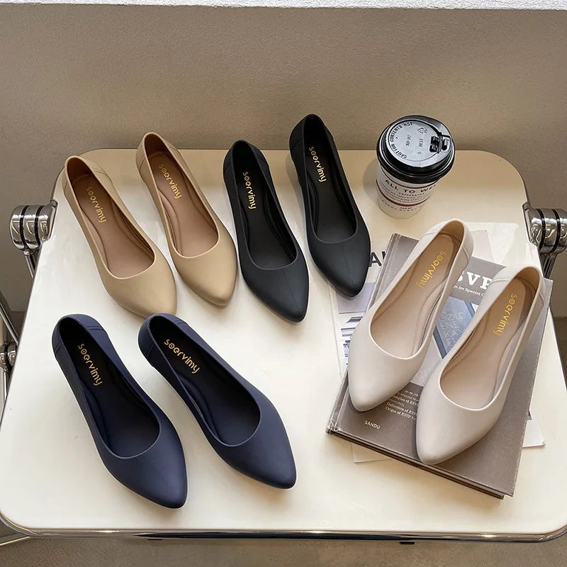 أسافين عالية الكعب صنادل هلامي النساء الصلبة الحلوى sandales أشار تو أحذية المطر الصيف السيدات مقاوم للماء البلاستيكية sandalias 2021 #3