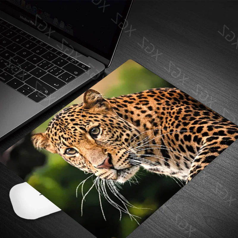 Yzuoan-mousepad com estampa de leopardo para computador, tamanho pequeno, resistente a sujeira, 180x220mm, para teclado gamer