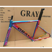 Gray F15 Road Bike Frame Aluminum Alloy Road Bicycle Frames Disc Brake Inner Routing Design Frameset Muscle Multi Speed Frame