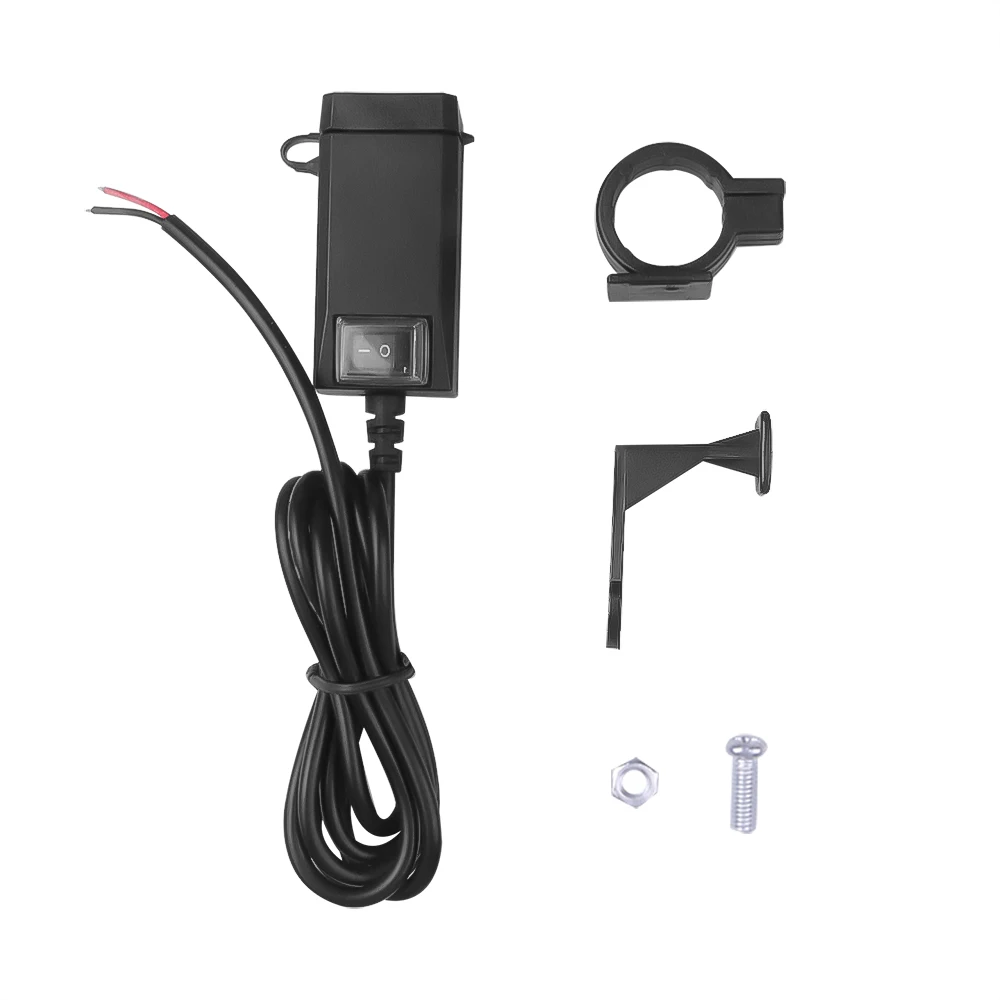 Adaptador de fuente de alimentación a prueba de agua para navegación de teléfono, enchufe de motocicleta, USB Dual, cambio rápido, 3,0, 5V, QC3.0