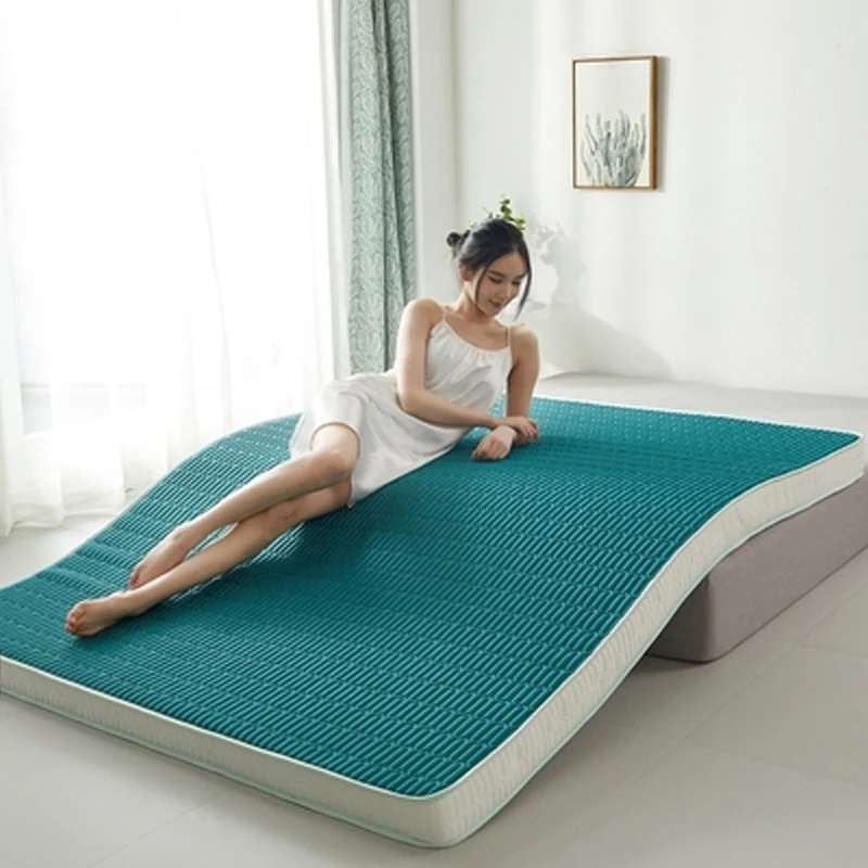 

latex sponge filling Mattress Floor mat Foldable Slow rebound Tatami Cotton Cover Bedspreads thickness Twin King Queen Size