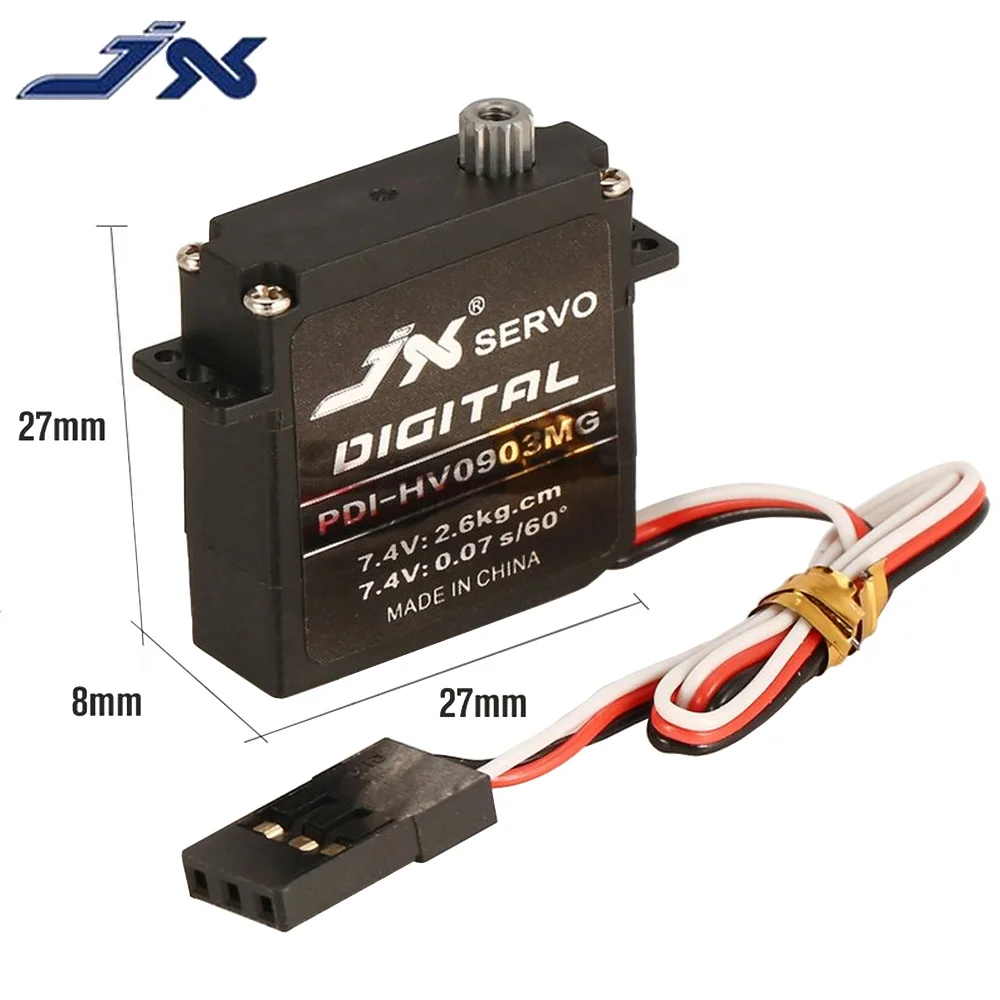 JX PDI-DHV56MG Mini coppia di sterzo Digital Metal Gear Coreless Servo per RC ala fissa aereo aereo Drone Car Truck Servo fai da te