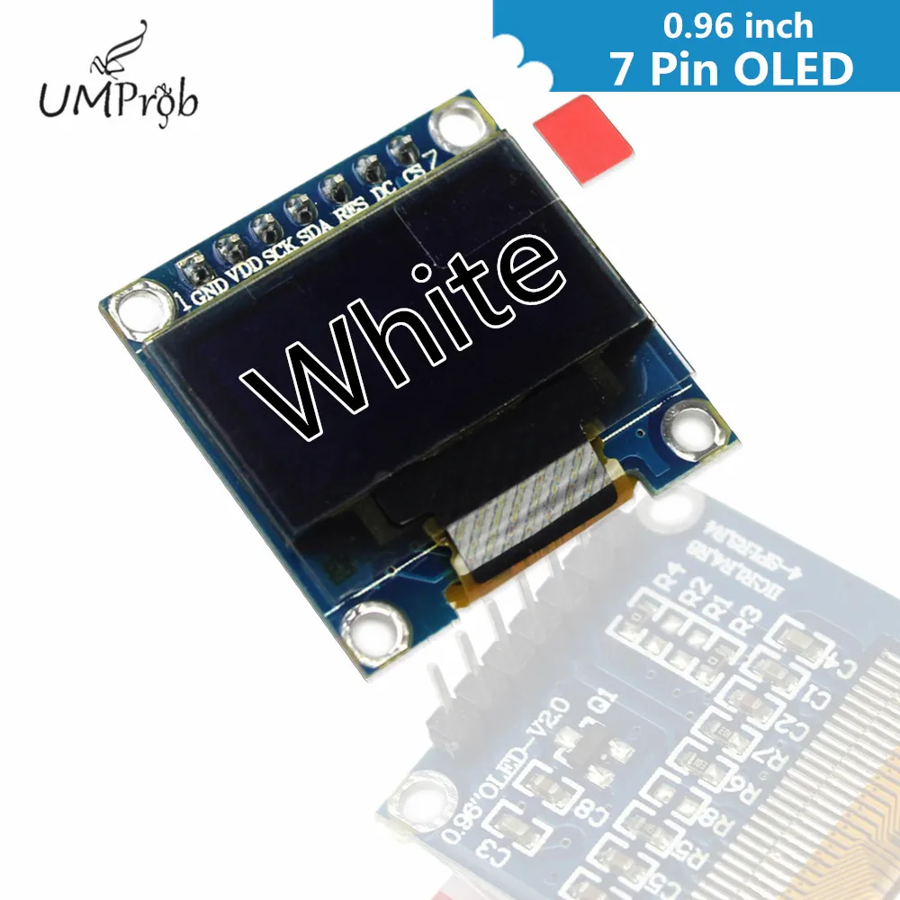 0.96 inch OLED White Display Module 128X64 OLED LCD LED I2C IIC SPI 7Pin Driver Chip SSD1306 For Arduino Diy Kit