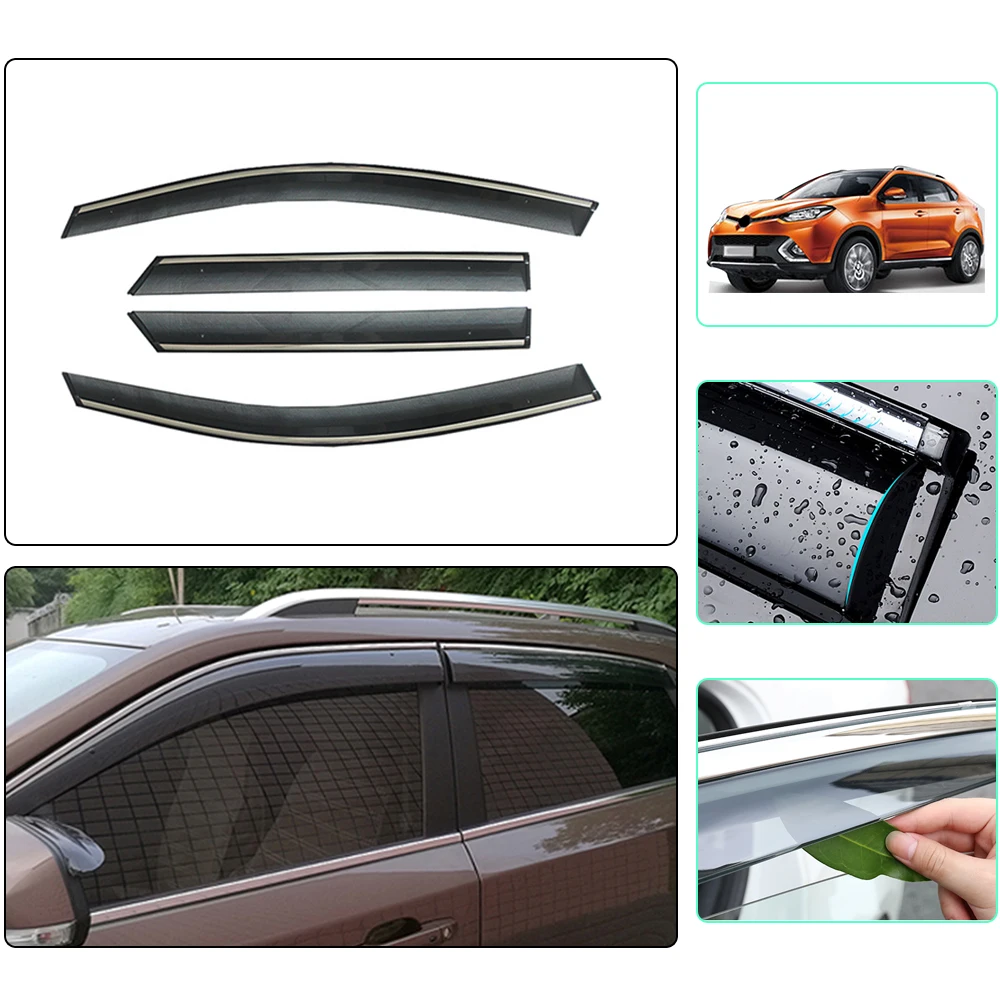 

For MG GS 2015 2016 2017 2018 2019 2020 Smoke car window visors sun Rain Guard Wind Sunny visor Deflectors 4PCS