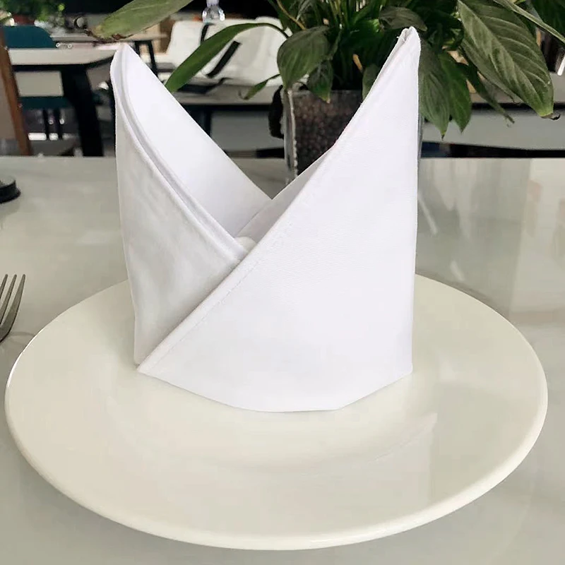 

6PCS 45x45CM/30*30CM Home Dinner Cloth Napkin Simple Pure Color 100% Cotton Thick Section Restaurant Hotel Wedding 4 Choose