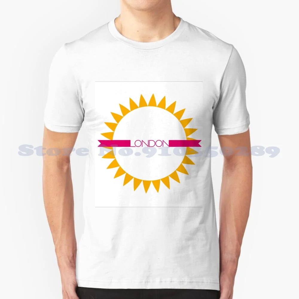 London 3 100% Cotton T-Shirt London England Cities Three Dimensional Vector Title Color Generated Map Uk Communications