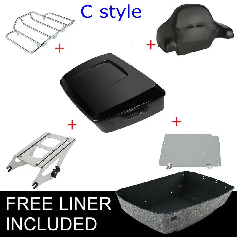 Motorcycle King Tour Pack Trunk Luggage Mounting Rack Base Plate For Harley Touring Road Electra Street Glide FLHR 2014-2021