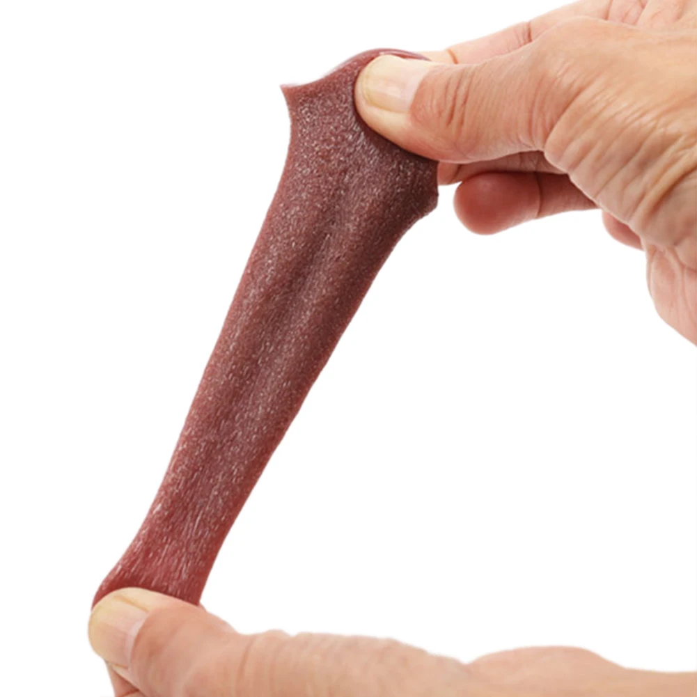 1Pcs Realistic Simulation Fake Tongue Finger Sleeve Gross Jokes Toys Prank Magic Tricks Halloween Horrific Magicians Props