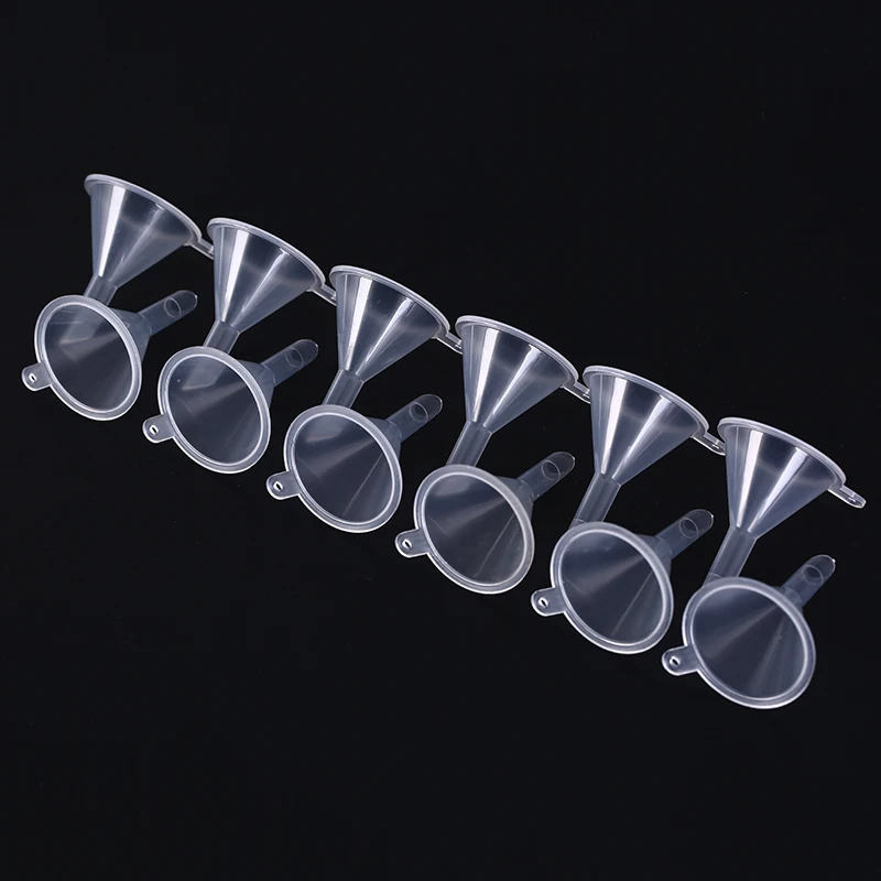 12pcs/set Small Funnel Clear Mini Funnels Packaging Travel Tools For Empty Bottle Filling Perfumes Essential Oils Aromatherapy