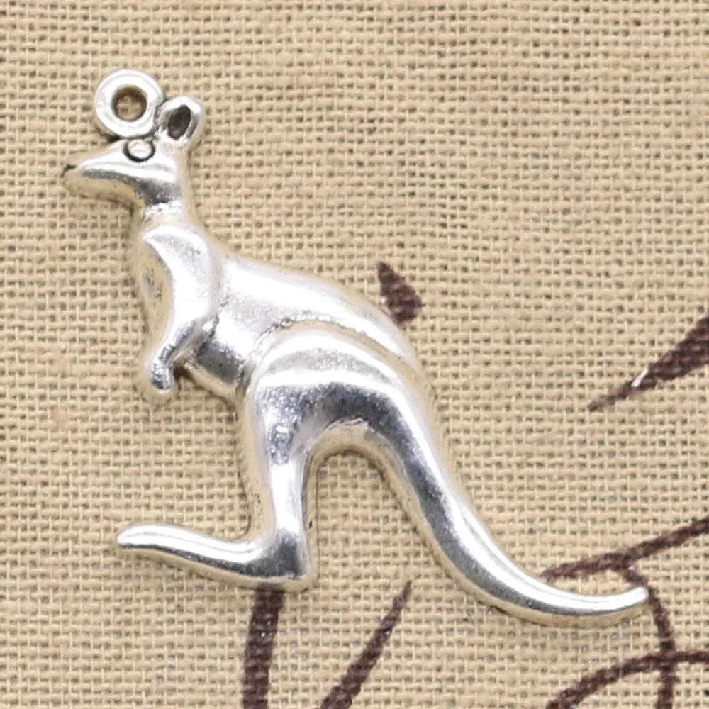 6pcs Charms Australia kangaroo 47x31mm Antique Bronze Silver Color Pendants Making DIY Handmade Tibetan Finding Jewelry