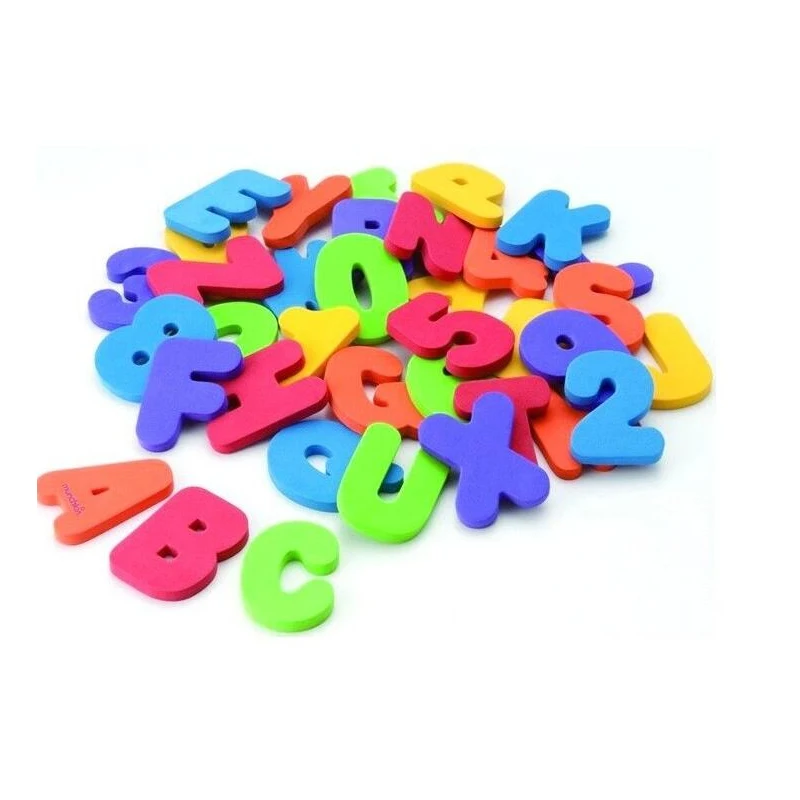 Hot 36pcs/Set Alphanumeric Letter Bath Puzzle Baby Toys EVA Kids New Early Education Hot Sale Classic Bath Toys  Suction Up To