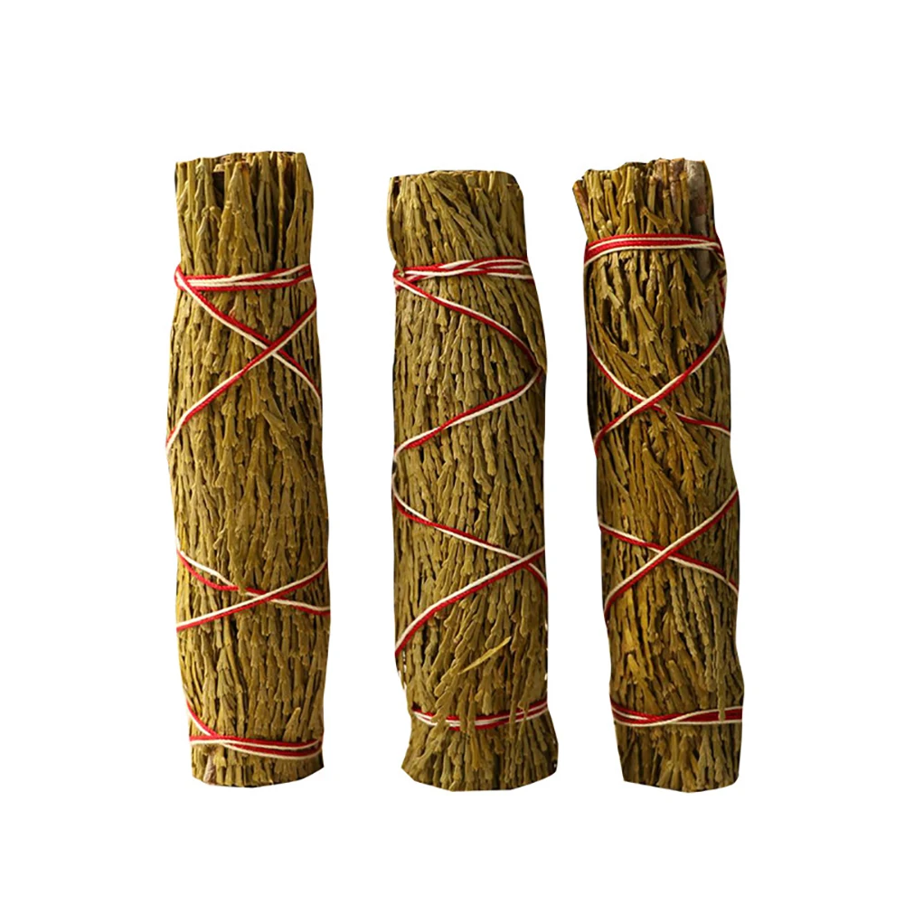 3 pçs feixes de manchas de cedro branco cerimonial antigo conjunto folha pura repele energia negativa