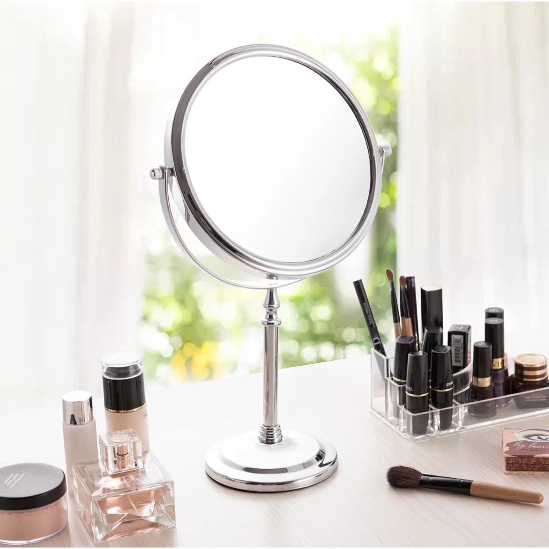 8 Inch 5X 7X 10X Magnification Makeup Mirror 360 Rotating Professional Desktop Cosmetic Mirror 8