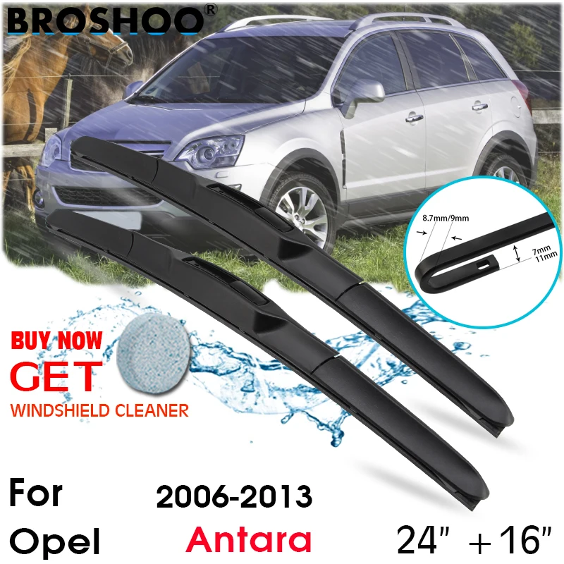 

Car Wiper Blade Front Window Windscreen Windshield Wipers Blades J hook Auto Accessories For Opel Antara 24"+16" 2006-2013