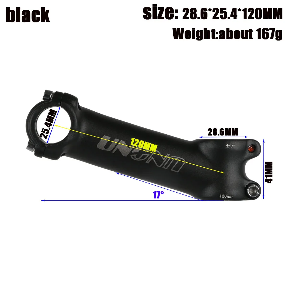 マウンテンバイク用の超軽量バイクステムパーツ,17度,28.6mm,25.4mm,70