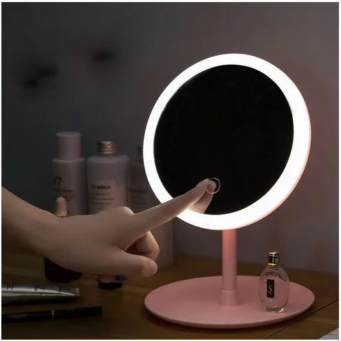 3 Color Modes 1X Magnifying LED Makeup Mirror Light USB Rechargeable Vanity Mirror Lamp Table Mirror Lights With Touch Switch