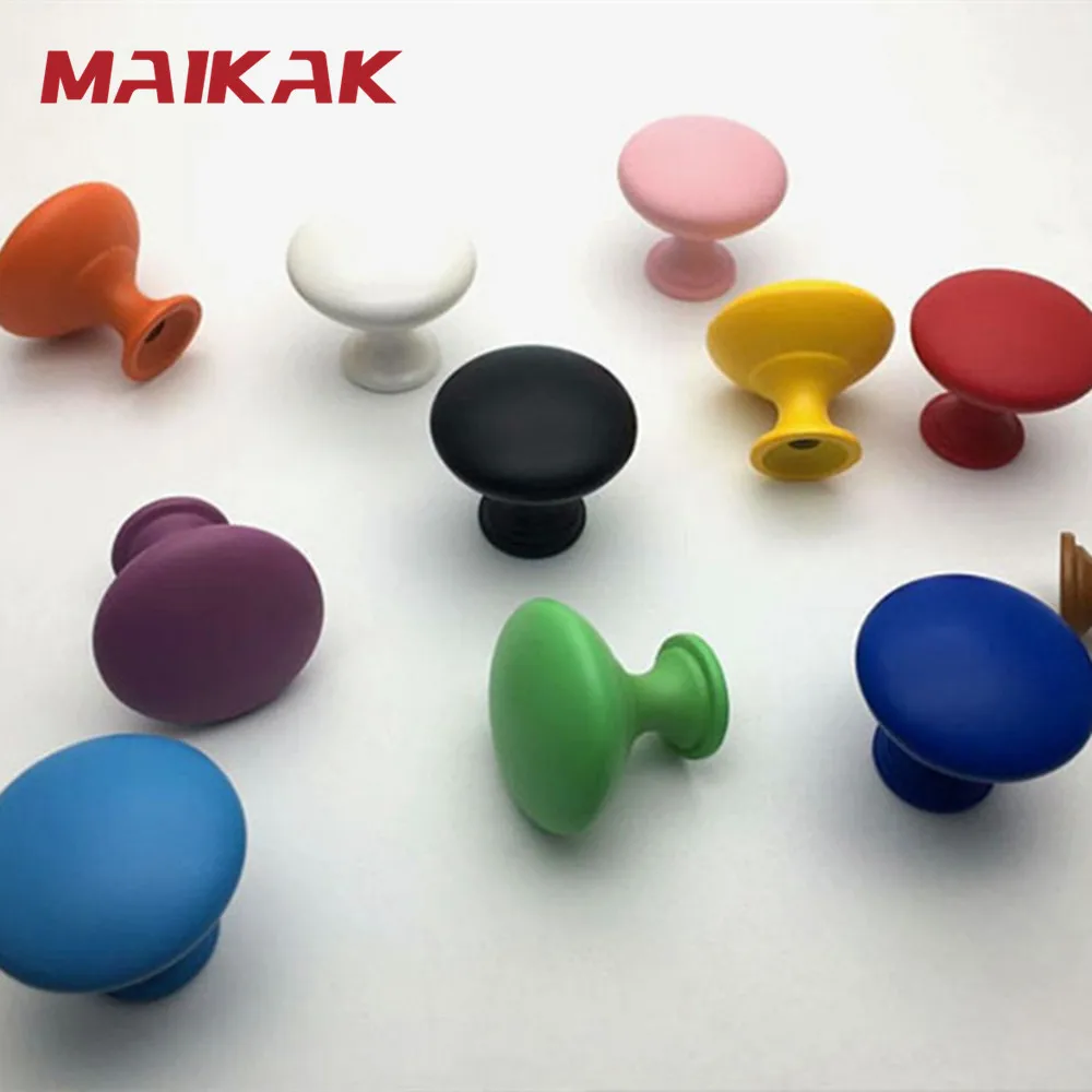 MAIKAK – poignée de porte de chambre d'enfant, design de dessin animé américain, disponible en noir, blanc, jaune, bleu, rose, idéale pour placard