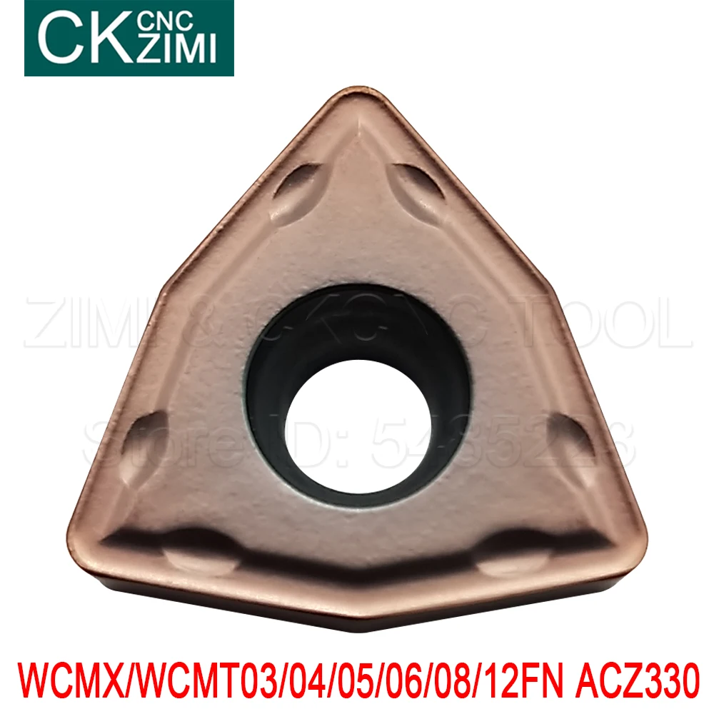WCMX030208FN WCMX040208FN WCMT050308FN WCMT06T308FN WCMT080412FN ACZ330 Karbida Sisipan CNC Mengubah Alat WCMX T U Bor Sisipan