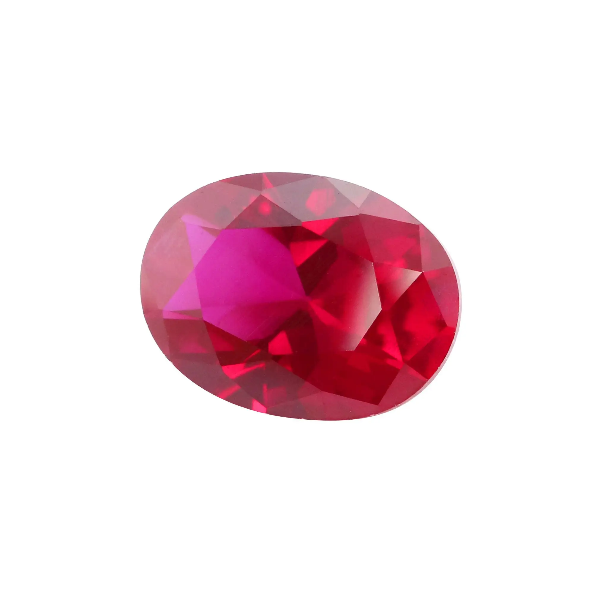 1 sztuk Lab utworzono owalne Ruby lipiec Birthstone Red Faceted kamienie szlachetne luzem DIY materiały jubilerskie 4120126