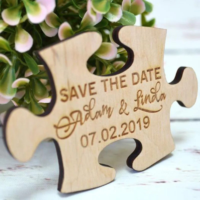 Personized Wooden Fridge Magnet for Wedding Invitation, Save the Date Magnets, Rustic Wedding Reception,Wedding Gifts For Guests