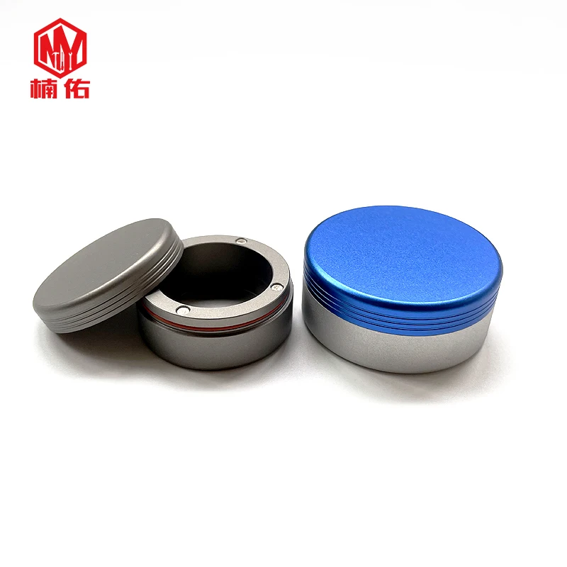 

1PC EDC Tool Titanium Alloy Mini Magnetic Suction Round Waterproof Box Multifunction Pill Box Snuff Box Contact Lens Case