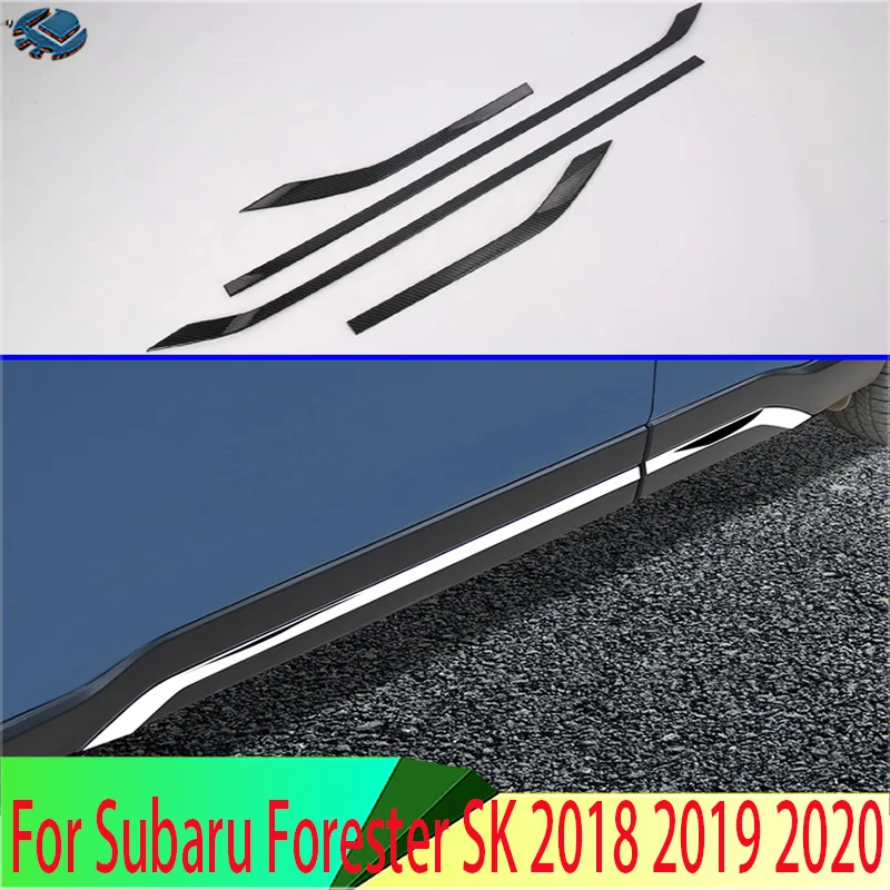 For Subaru Forester SK 2018 2019 2020 Side Door Line Garnish Body Trim Accent Molding Cover Bezel Styling Protector