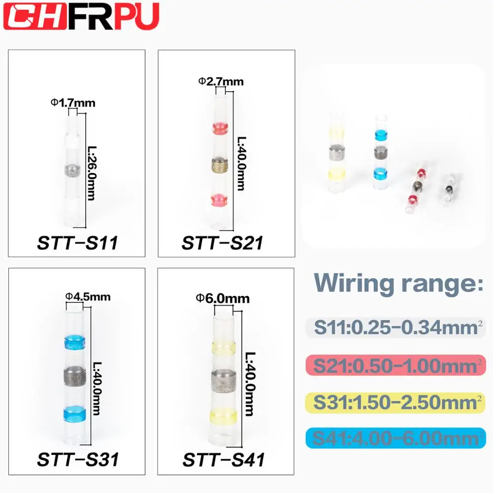 10 PCS Insulation waterdichte soldeerdraad connectoren seal wire connectors Heat shrinkable tube sleeve electrical accessories