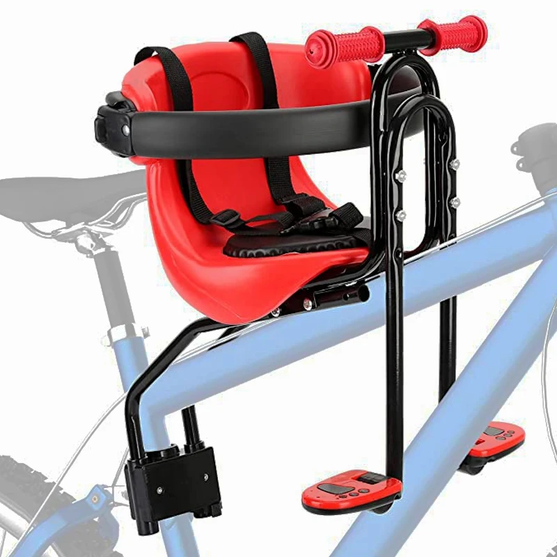 bicycle baby child front seat with armrest Guard Bar Pedal for Mountain Road Bike Cycling Bicycle Front Chair Acccessories